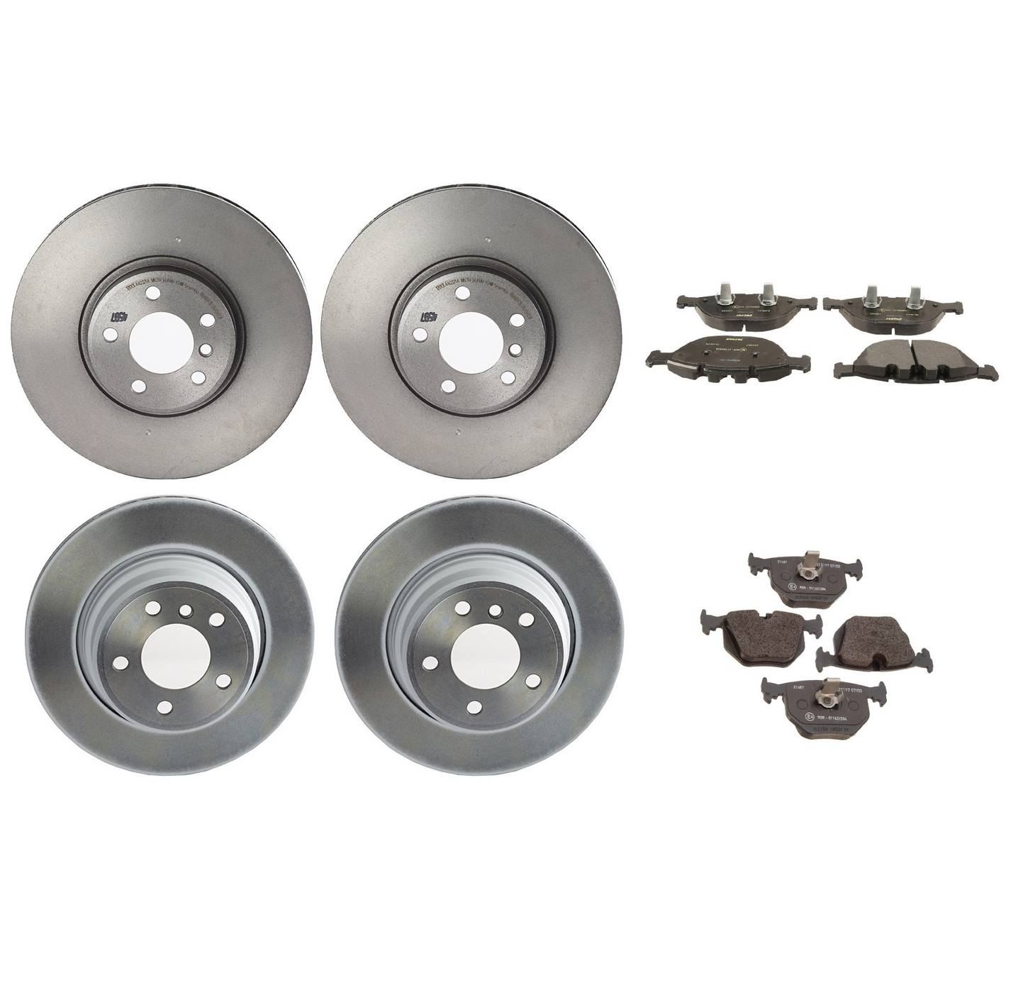 Disc Brake Pad and Rotor Kit Front and Rear Textar 4352607KIT